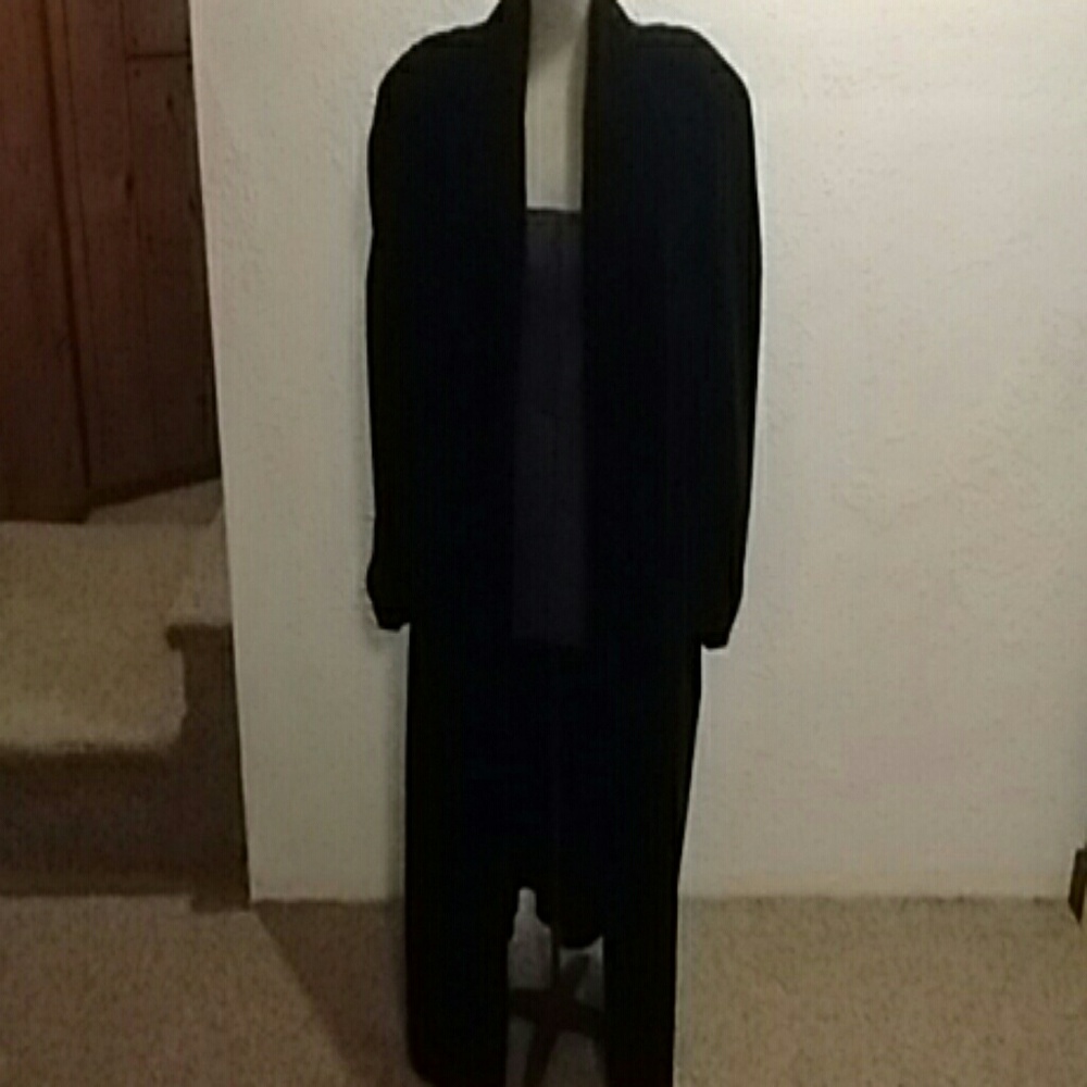 Full length Black Velvet coat